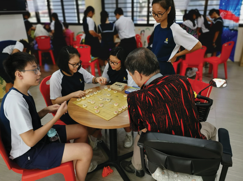 Students performing their VIA activity.